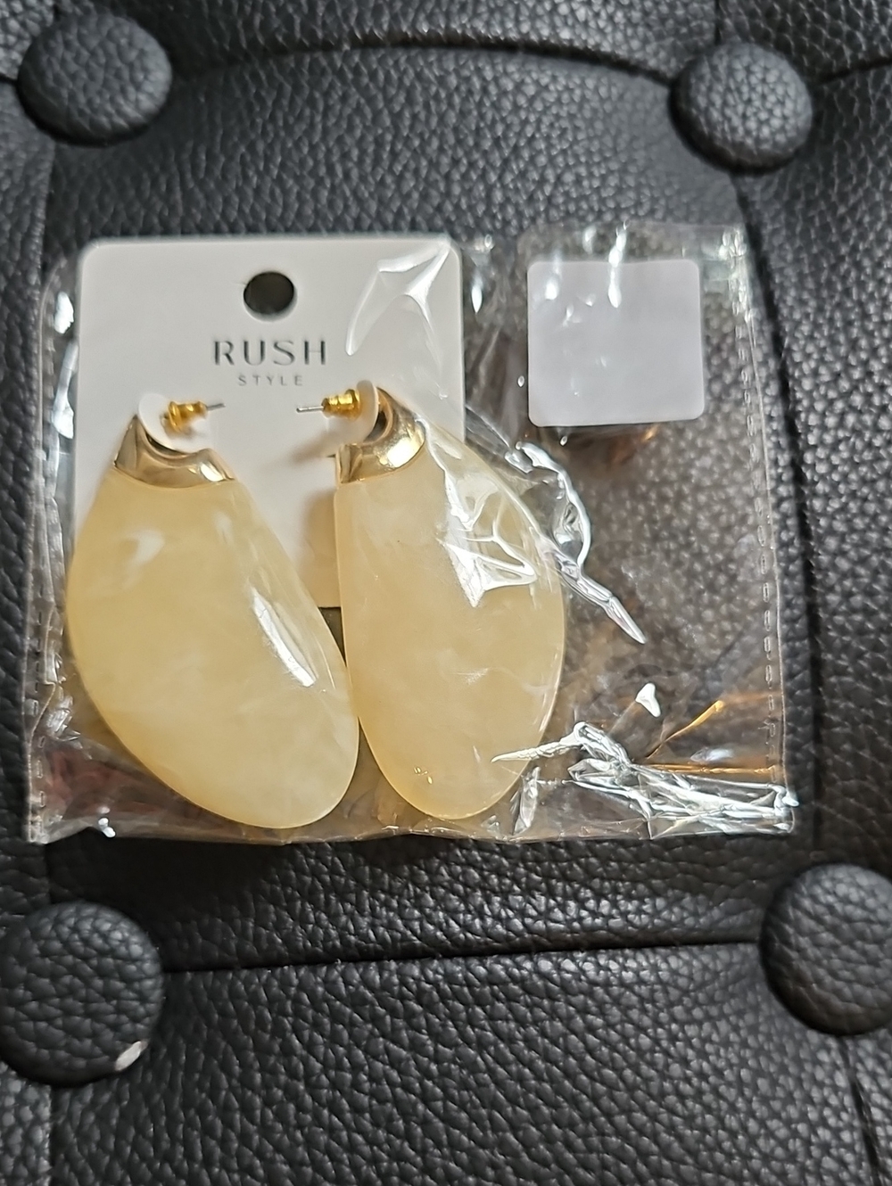 Cream Teardrop Statement Earrings